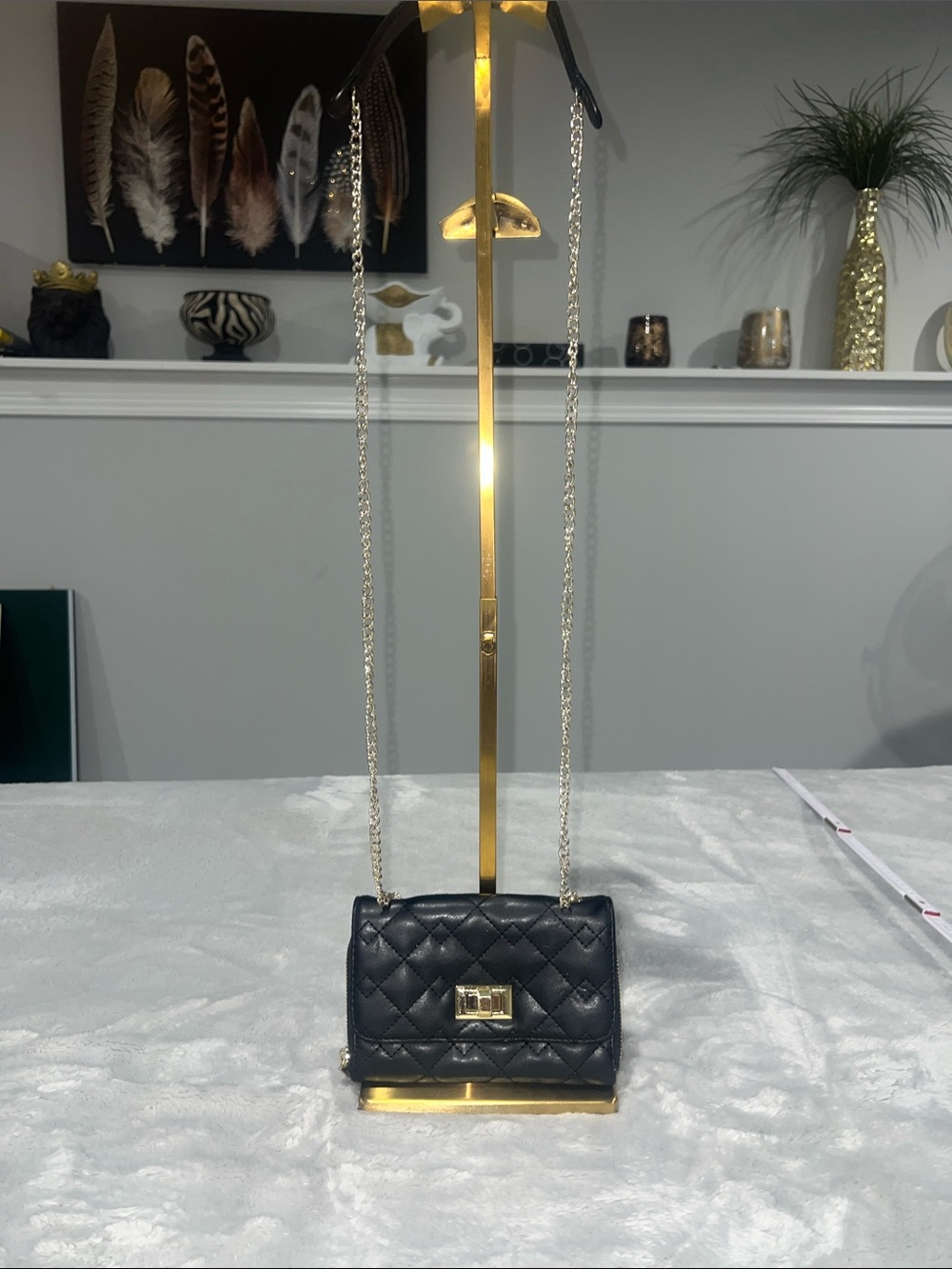 Quilted Black Chain Shoulder/crossbody bag